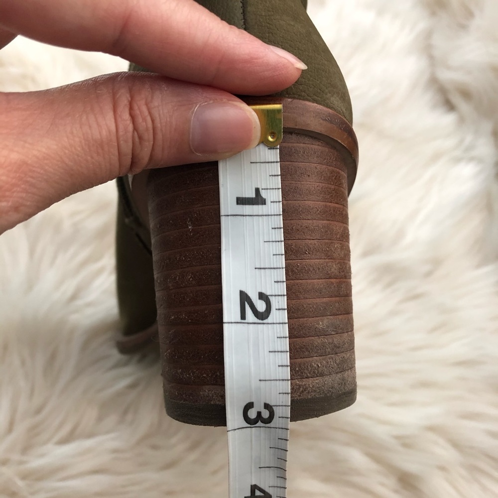 ED olive green nubuck ankle boots sz 10 - Picture 9 of 9